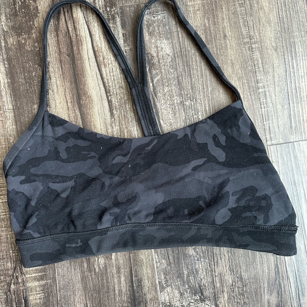 Black Camouflage Sports Bra